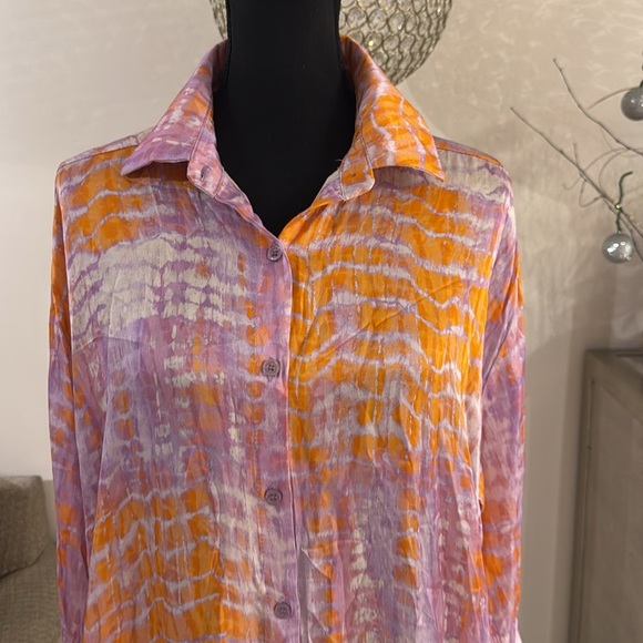 Cecile Wang viscose/silk blouse size medium - Picture 2 of 6